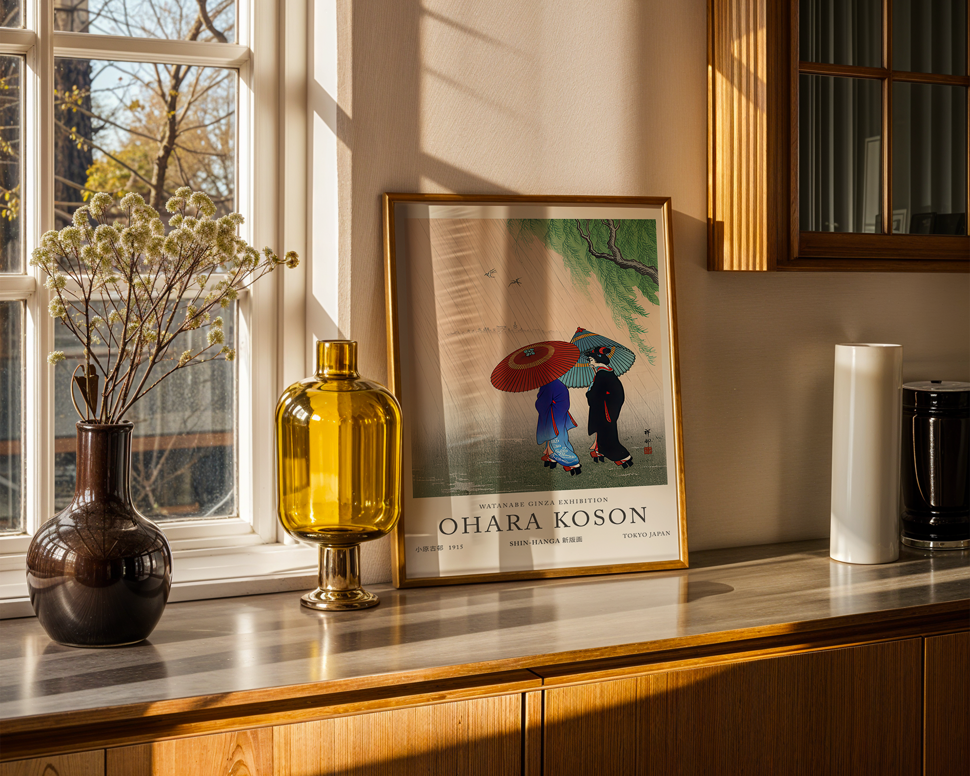 two-beauties-in-rain-1935-ohara-koson mockup